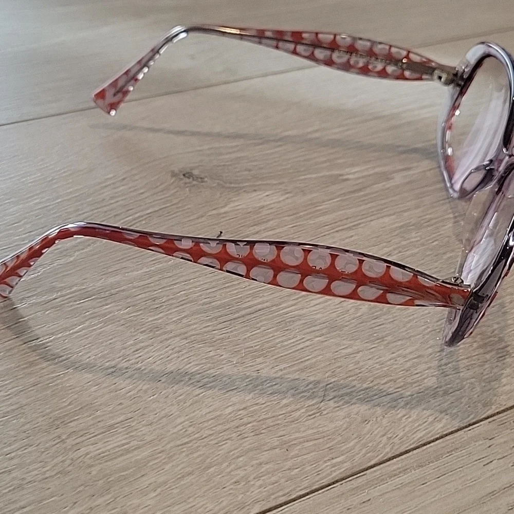 Jean Lafont glasses Frame Only Hellebore 627 Orange&Clear Square France 51 mm